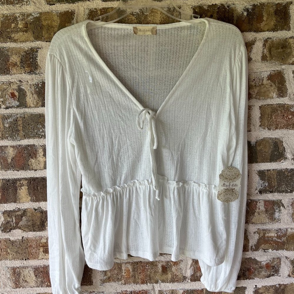 Altar'd State Cream Long Sleeve top